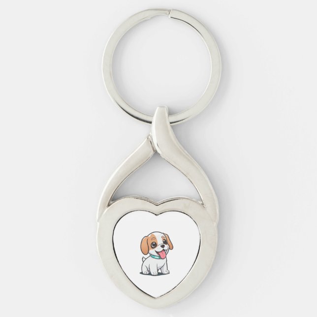 Cute Puppy Key Ring (Front)