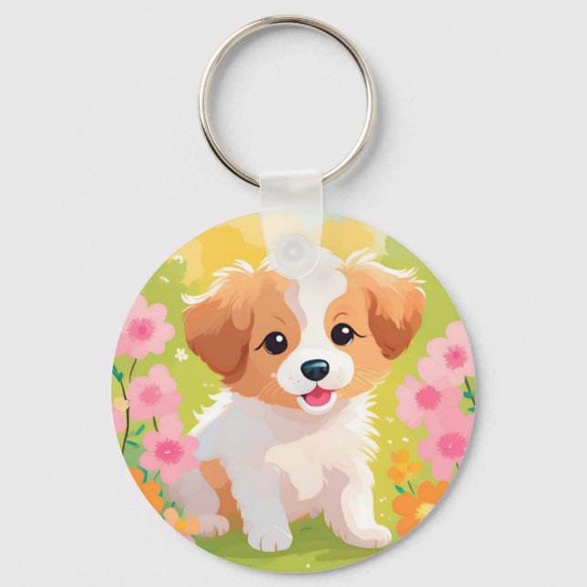 Cute Puppy Key Ring (Front)