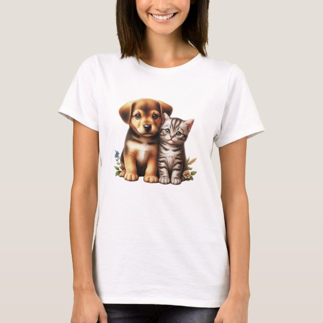 Cute puppy/kitten  T-Shirt (Front)