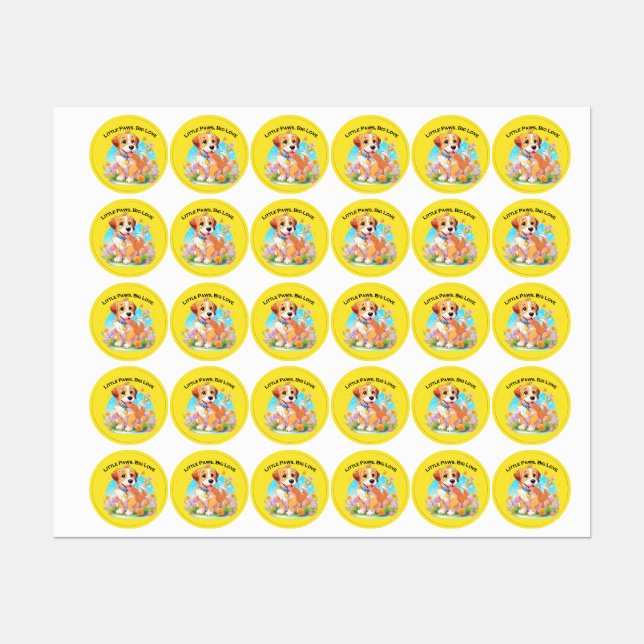 Cute Puppy Little Paws Big Love (Sheet)