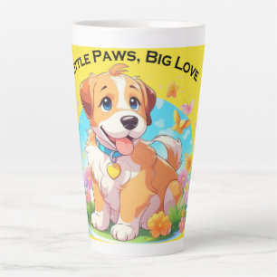 Cute Puppy Little Paws Big Love Latte Mug