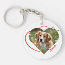 Cute Puppy Love Acrylic Keychain
