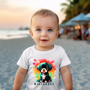 Cute Puppy love Baby T-Shirt