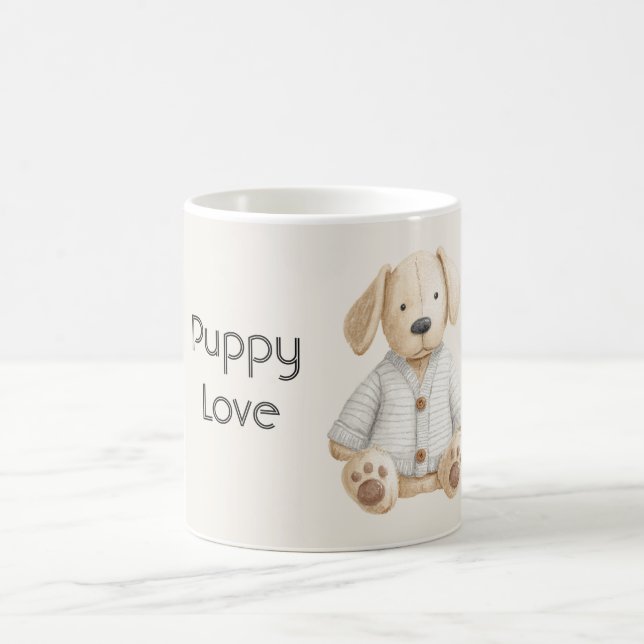 Cute Puppy Love Coffee Mug (Center)