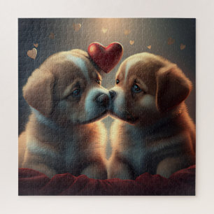 Cute Puppy Love Jigsaw Puzzle