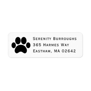 Cute Puppy Lover Mum Paw Print Dog  Label Return Address Label