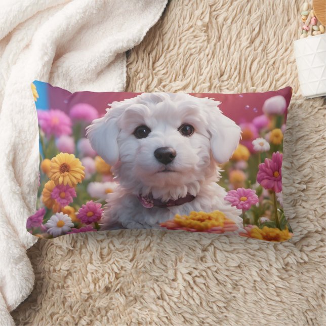 Cute Puppy - Lumbar Cushion (Blanket)