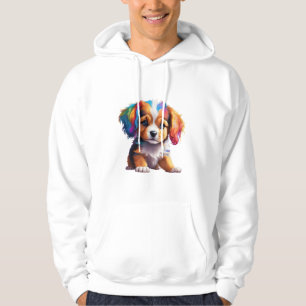 Cute Puppy Made of Liquid Colours 1 Hoodie