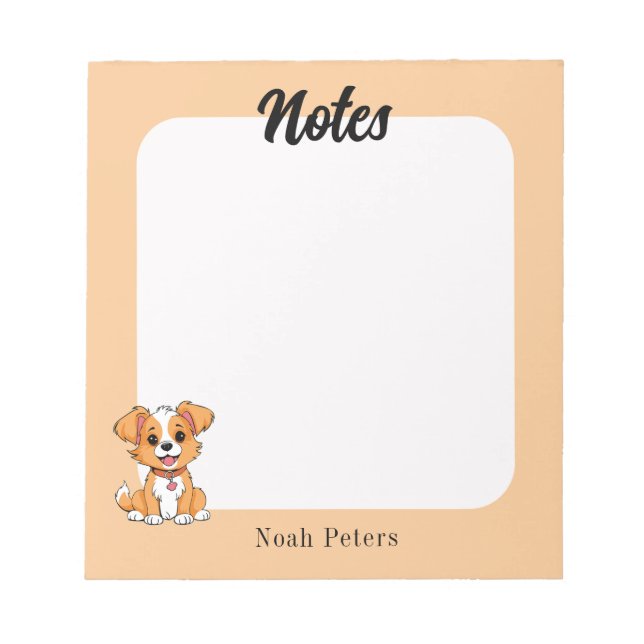 Cute Puppy Notepad (Front)