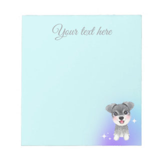 Cute Puppy Notepad with soft colour background