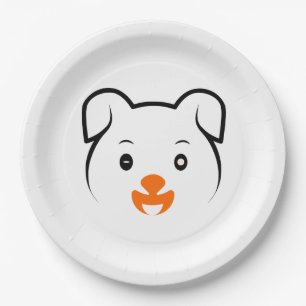 Cute Puppy Paper Plate