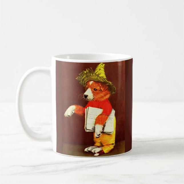 cute puppy paperboy coffee mug (Left)