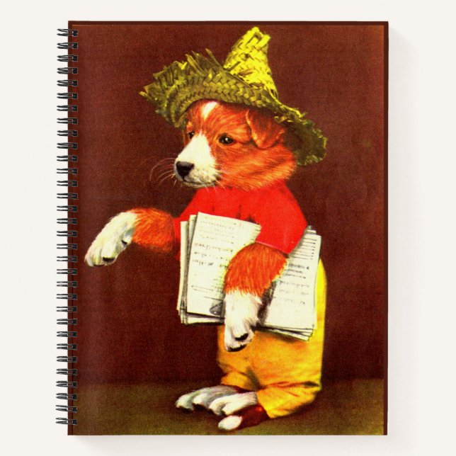 cute puppy paperboy notebook (Front)