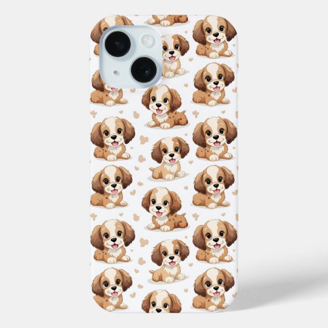 Cute Puppy Pattern Case-Mate iPhone Case (Back)