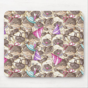 Cute Puppy Pattern Mouse Pad
