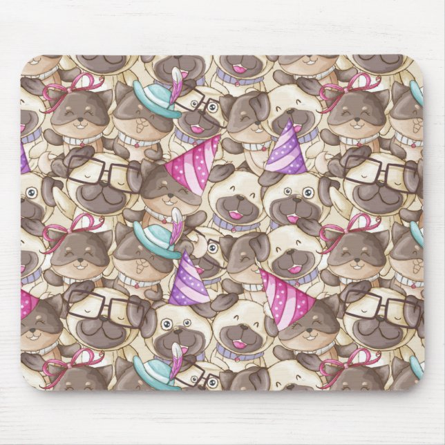Cute Puppy Pattern Mouse Pad (Front)