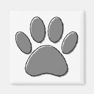 Cute Puppy Paw Drawing Magnet