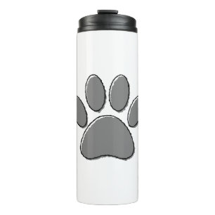 Cute Puppy Paw Drawing Thermal Tumbler