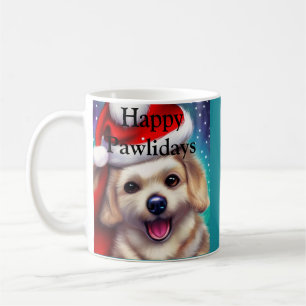 Cute Puppy Pawlidays Coffee Mug