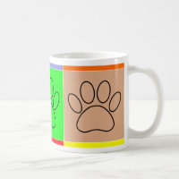 Cute Puppy Paws In Squares