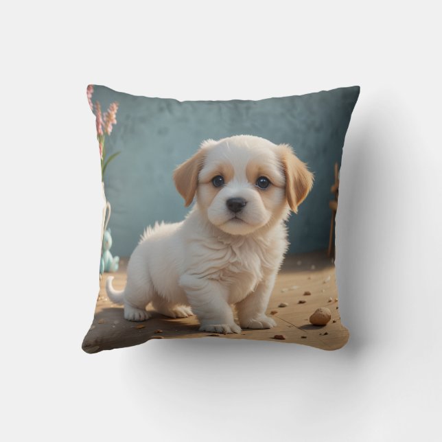 Cute puppy pillow cushion (Back)