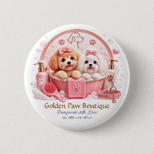Cute Puppy Pin Button Design