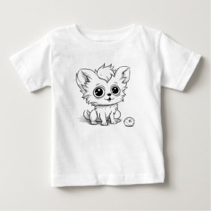Cute puppy playing with a ball baby T-Shirt