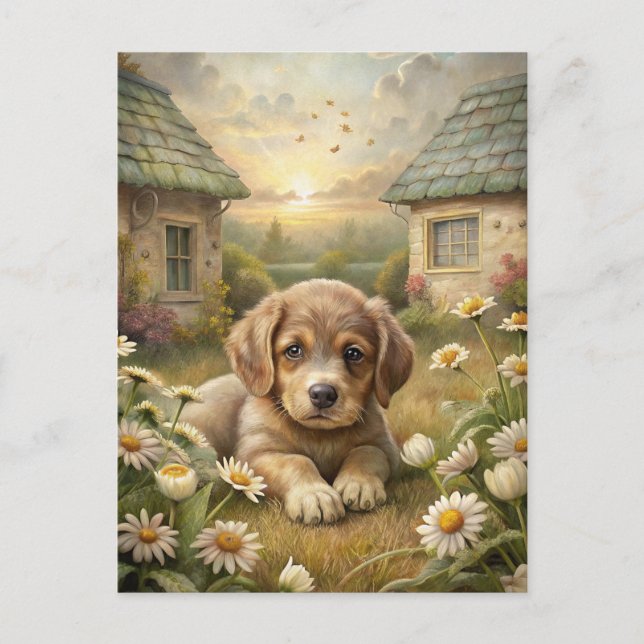 Cute Puppy Postcard (Front)