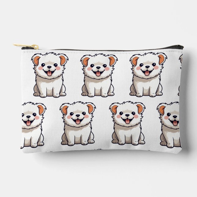 Cute Puppy Pouch – Seamless Dog Pattern (Front)