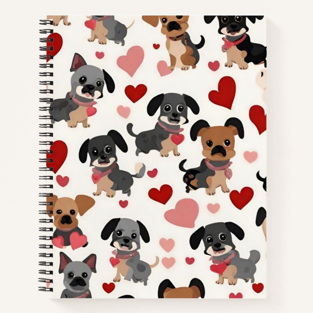 Cute puppy print Notebook (Front)