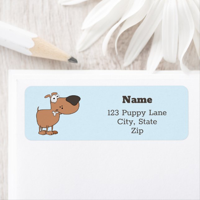 Cute Puppy Return Address Label (Insitu)
