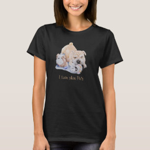 cute puppy shar pei dog portrait with fun slogan T-Shirt