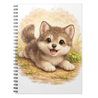 Cute Puppy Spiral Notebook Kawaii Dog