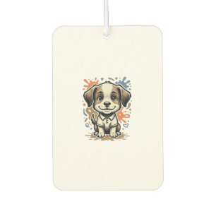 Cute Puppy Splash Engraving Vector Design_1 Car Air Freshener