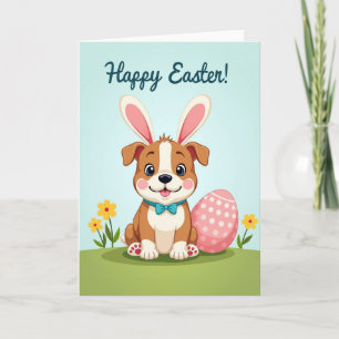 Cute Puppy Springtime Card