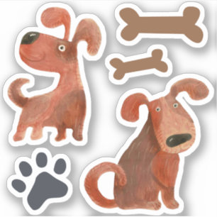 Cute puppy stickers dog lovers stickers