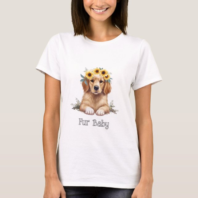 Cute Puppy  T-Shirt (Front)