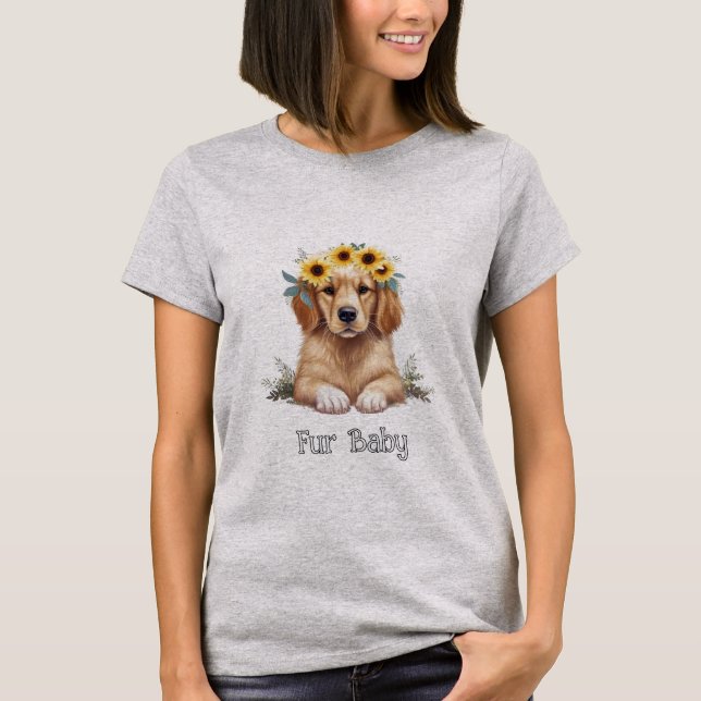Cute Puppy  T-Shirt (Front)