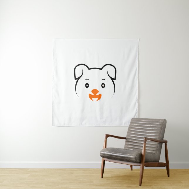 Cute Puppy Tapestry (In Situ)