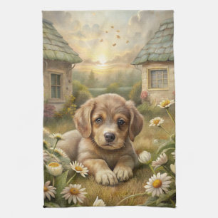 Cute Puppy Tea Towel
