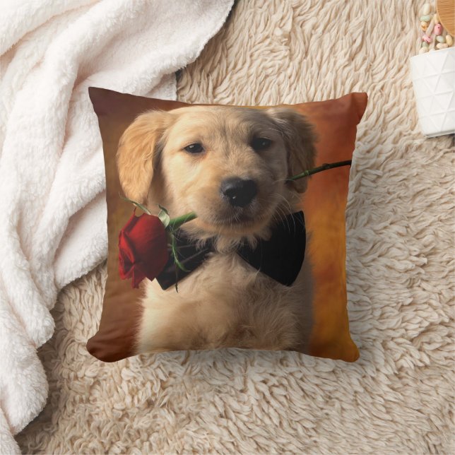 Cute Puppy Throw Pillow (Blanket)