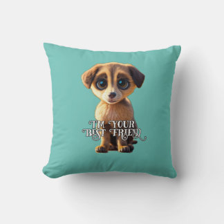 Cute puppy Throw pillow 