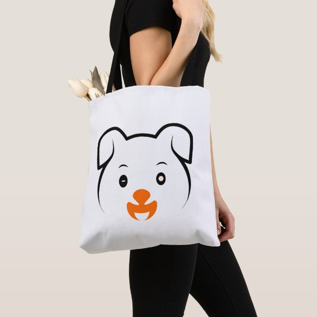 Cute Puppy Tote Bag (Close Up)