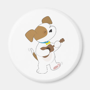 Cute Puppy Ukulele Magnet