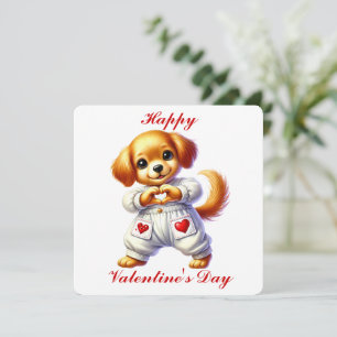 Cute Puppy - Valentine's Day Card