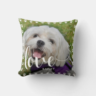 Cute Puppy Valentines Day Pet Puppy Dog Photo Cushion