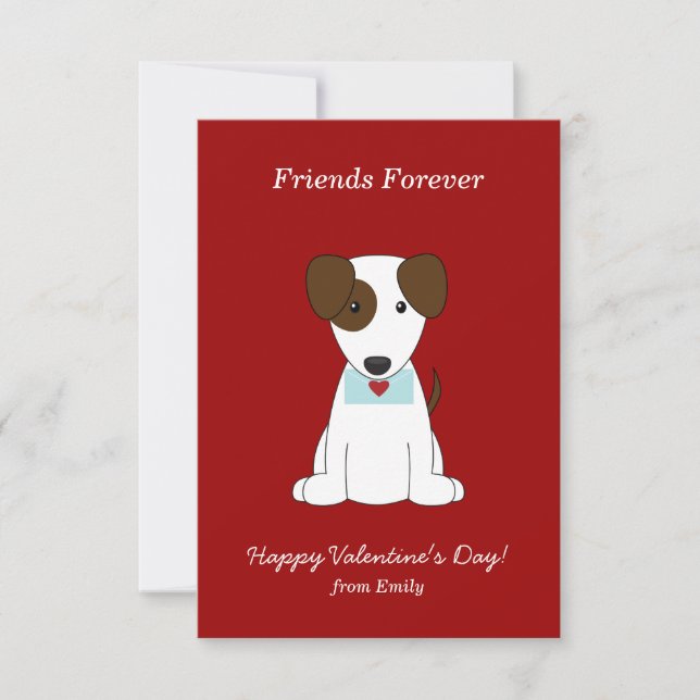 Cute Puppy Valentines Invitation (Front)