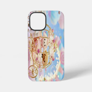 Cute Puppy Wedding Fairytale Carriage iPhone 12 Mini Case