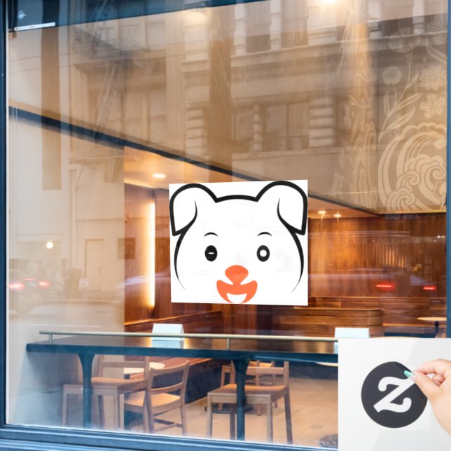 Cute Puppy Wink (Cafe Window)