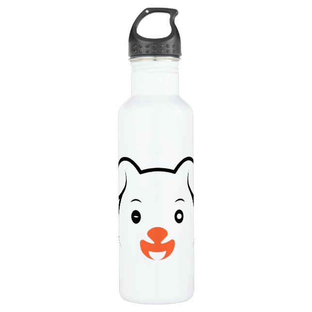 Cute Puppy Wink 710 Ml Water Bottle (Front)